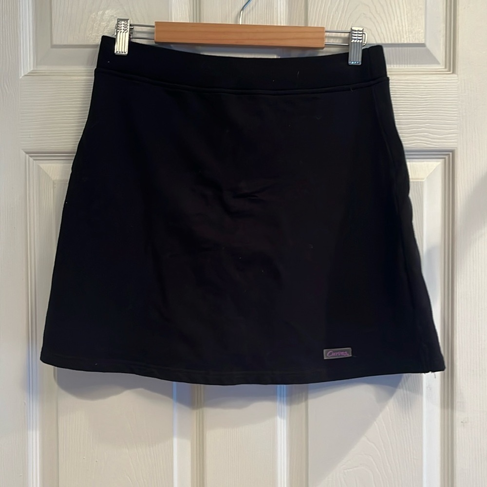 Curves Brand Size M Black ElasticDrawstring Waist Skort